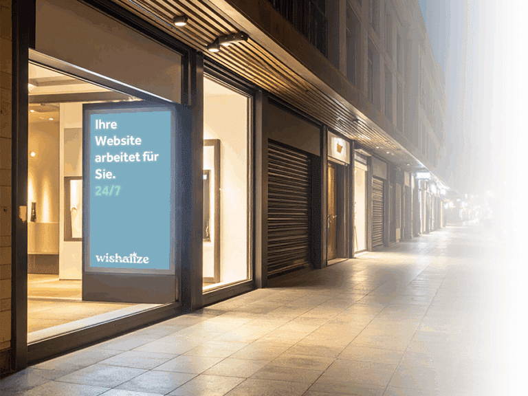 wishalize. webseite, Ihr digitales Schaufenster